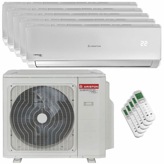 Condizionatore Ariston ALYS R32 penta split 9000+9000+12000+12000+12000 BTU inverter A++ unità esterna 12.4 kW 