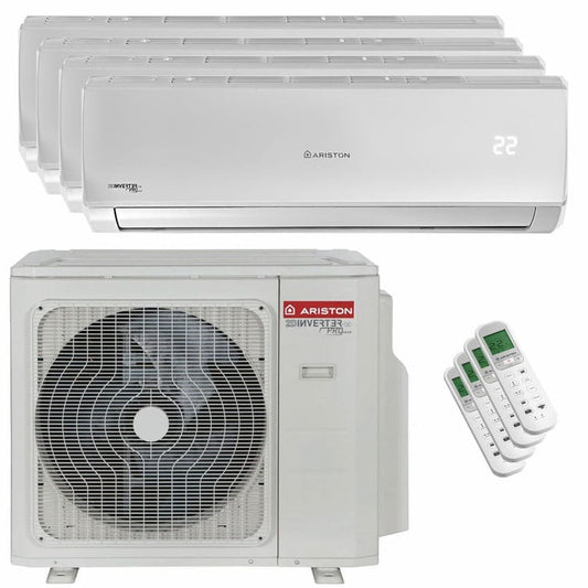 Condizionatore Ariston ALYS R32 quadri split 12000+12000+12000+12000 BTU inverter A++ unità esterna 10.6 kW 