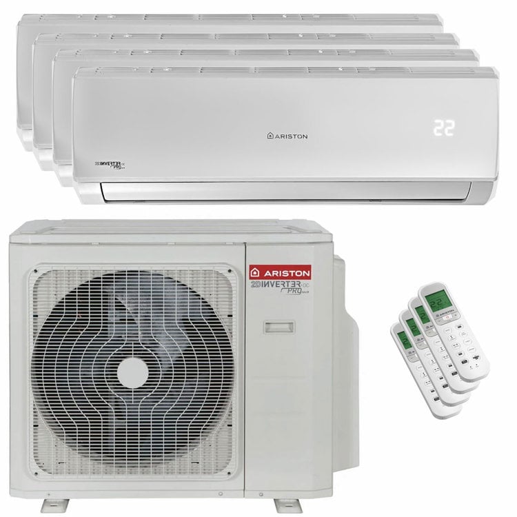 Condizionatore Ariston ALYS R32 quadri split 9000+9000+12000+18000 BTU inverter A++ unità esterna 10.6 kW 