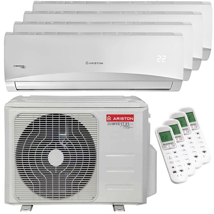 Condizionatore Ariston PRIOS R32 quadri split 12000+12000+12000+12000 BTU inverter A++ unità esterna 10,6 kW