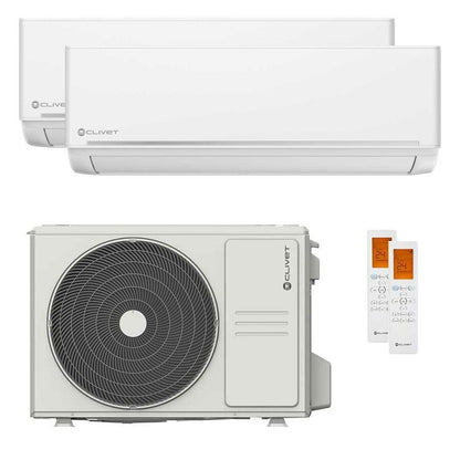 Condizionatore Clivet EZCool dual split 12000+12000 BTU inverter A+ unità esterna 5.3 kW 