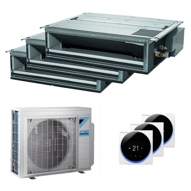 Condizionatore Daikin canalizzabile Mini Sky FDXM-F9 trial split 9000+9000+12000 BTU inverter A+++ esterna 5,2 kW