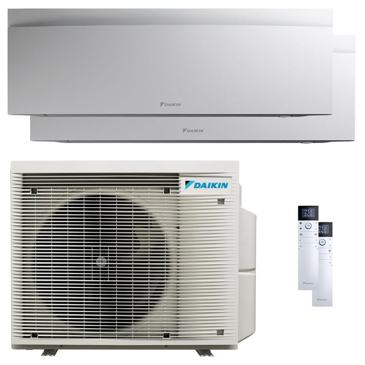 Condizionatore Daikin Emura 3 dual split 15000+15000 BTU inverter A+ wifi unità esterna 7.8 kW Bianco