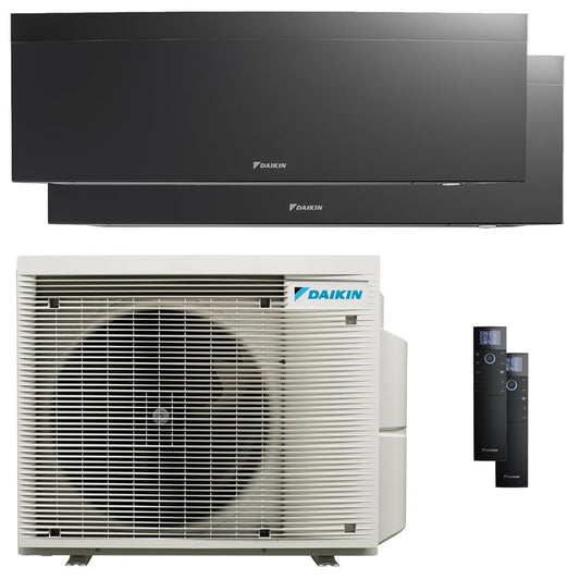 Condizionatore Daikin Emura 3 dual split 15000+15000 BTU inverter A+ wifi unità esterna 7.8 kW Nero