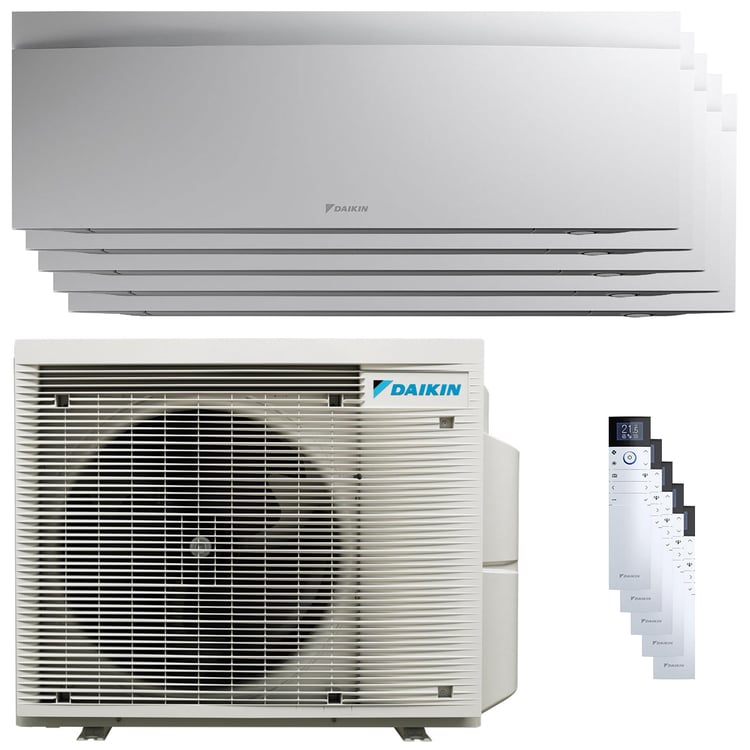 Condizionatore Daikin Emura 3 penta split 7000+7000+7000+9000+9000 BTU inverter A+ wifi unità esterna 7.8 kW Bianco