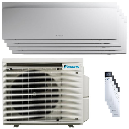 Condizionatore Daikin Emura 3 penta split 7000+7000+9000+9000+12000 BTU inverter A+ wifi unità esterna 7.8 kW Bianco