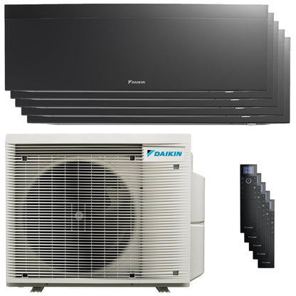 Condizionatore Daikin Emura 3 penta split 7000+7000+9000+9000+12000 BTU inverter A+ wifi unità esterna 7.8 kW Nero