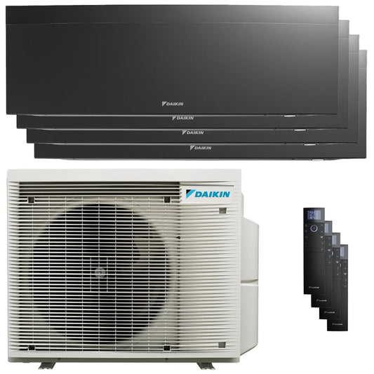 Condizionatore Daikin Emura 3 quadri split 12000+12000+12000+12000 BTU inverter A++ wifi unità esterna 7.4 kW Nero