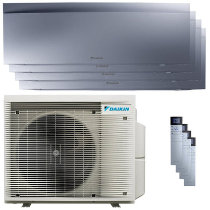 Condizionatore Daikin Emura 3 quadri split 7000+7000+9000+12000 BTU inverter A+ wifi unità esterna 6.8 kW Silver