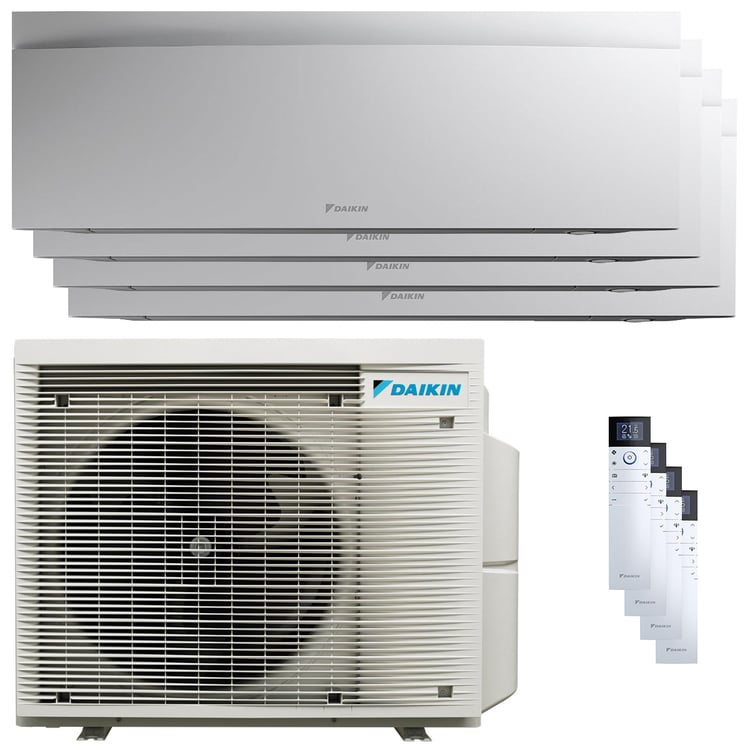 Condizionatore Daikin Emura 3 quadri split 7000+7000+9000+15000 BTU inverter A+ wifi unità esterna 6.8 kW Bianco