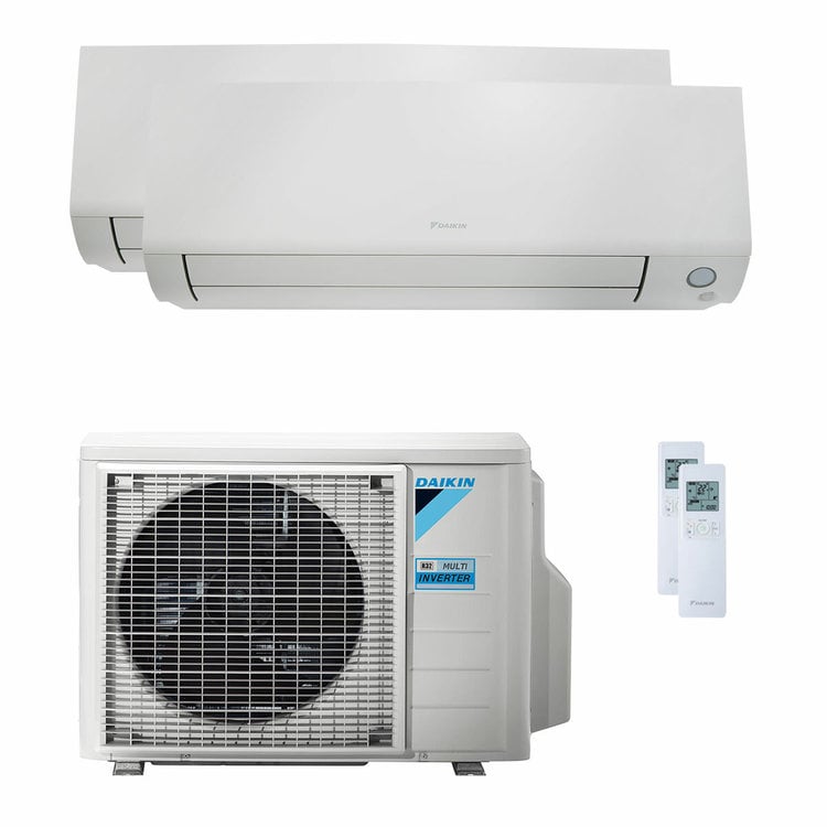 Condizionatore Daikin Perfera All Seasons dual split 5000+12000 BTU inverter A++ wifi unità esterna 4 kW 