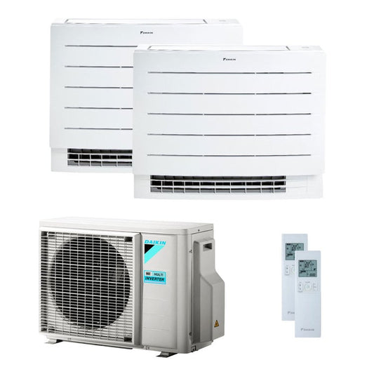 Condizionatore Daikin Perfera Floor dual split 12000+12000 BTU inverter A+++ wifi unità esterna 5,0 kW