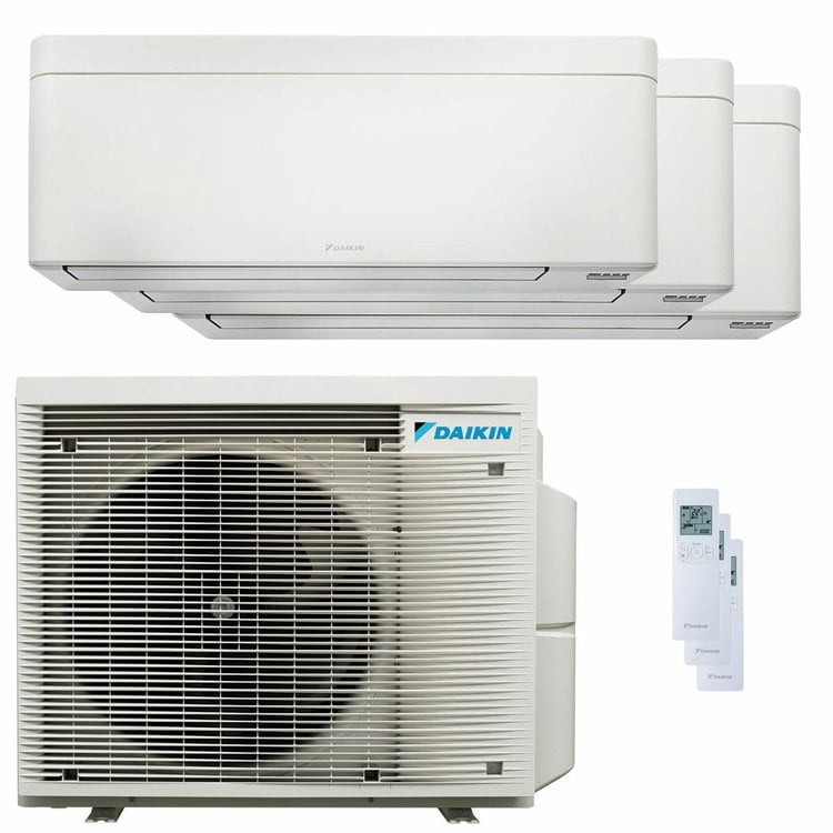 Condizionatore Daikin Stylish Bianco trial split 12000+12000+18000 BTU inverter A++ wifi unità esterna 7.4 kW Bianco