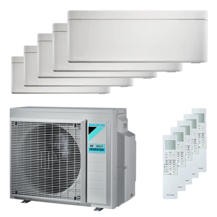 Condizionatore Daikin Stylish penta split 7000+7000+7000+7000+7000 BTU inverter A++ wifi unità esterna 9 kW