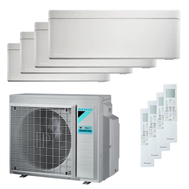 Condizionatore Daikin Stylish quadri split 12000+12000+12000+12000 BTU inverter A++ wifi unità esterna 8,0 kW