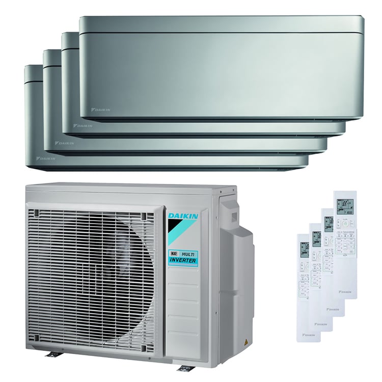 Condizionatore Daikin Stylish quadri split 9000+9000+9000+9000 BTU inverter A++ wifi unità esterna 6,8 kW