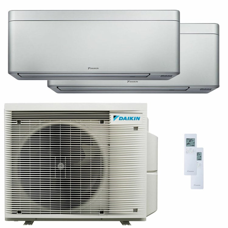 Condizionatore Daikin Stylish Silver dual split 12000+12000 BTU inverter A+++ wifi unità esterna 5 kW 