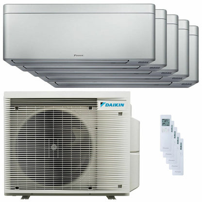 Condizionatore Daikin Stylish Silver penta split 7000+9000+9000+12000+18000 BTU inverter A++ wifi unità esterna 7.8 kW 