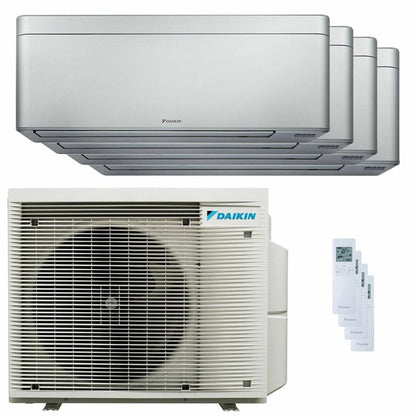 Condizionatore Daikin Stylish Silver quadri split 9000+12000+12000+18000 BTU inverter A++ wifi unità esterna 7.4 kW 