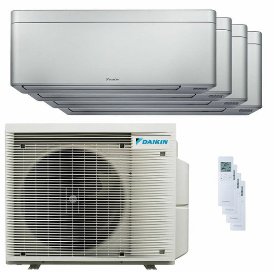 Condizionatore Daikin Stylish Silver quadri split 9000+9000+12000+18000 BTU inverter A++ wifi unità esterna 7.4 kW 