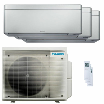 Condizionatore Daikin Stylish Silver trial split 12000+12000+18000 BTU inverter A++ wifi unità esterna 7.4 kW 