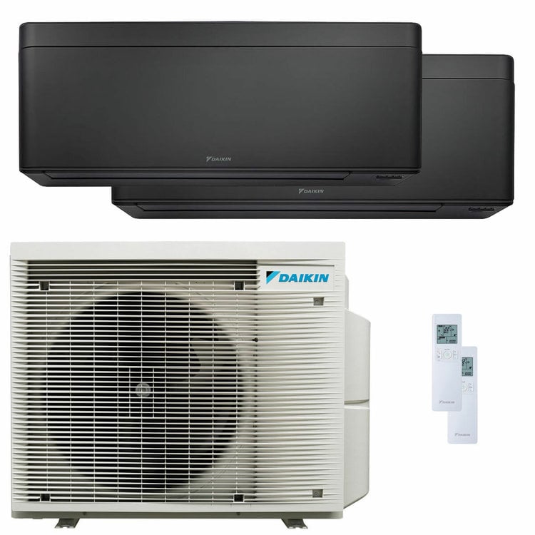 Condizionatore Daikin Stylish Total Black dual split 7000+12000 BTU inverter A++ wifi unità esterna 4 kW 