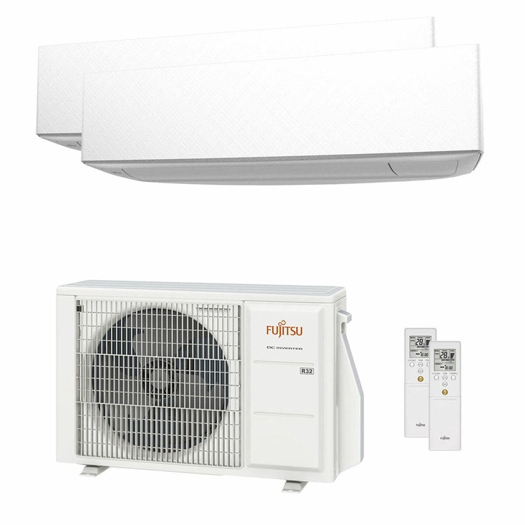 Condizionatore Fujitsu Serie KE WiFi dual split 7000+7000 BTU inverter A+++ wifi unità esterna 4 kW 