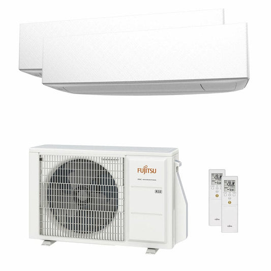 Condizionatore Fujitsu Serie KE WiFi dual split 7000+9000 BTU inverter A+++ wifi unità esterna 4 kW 