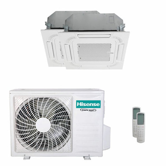 Condizionatore Hisense Cassetta ACT dual split 12000+12000 BTU inverter A++ unità esterna 5.5 kW 