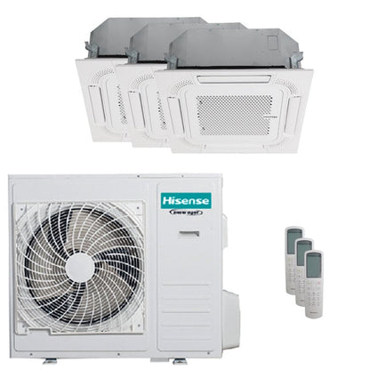 Condizionatore Hisense Cassetta ACT trial split 12000+12000+18000 BTU inverter A++ unità esterna 10 kW 