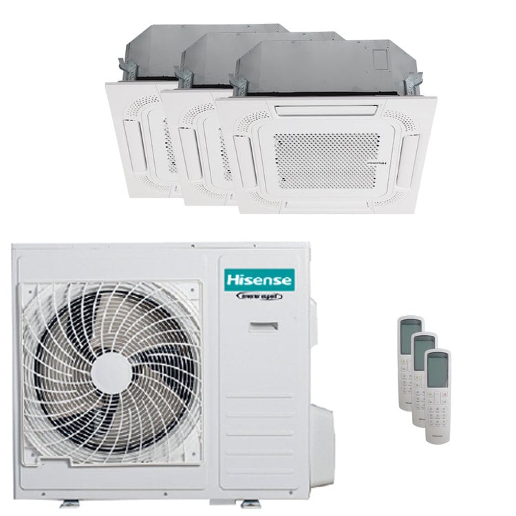 Condizionatore Hisense Cassetta ACT trial split 18000+18000+18000 BTU inverter A++ unità esterna 10 kW 