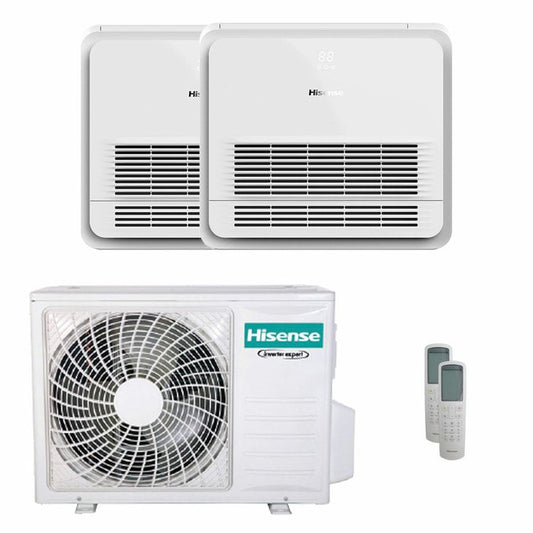 Condizionatore Hisense Console AKT dual split 12000+12000 BTU inverter A++ unità esterna 5.5 kW 