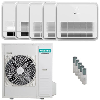 Condizionatore Hisense Console AKT penta split 9000+9000+12000+12000+12000 BTU inverter unità esterna 12.5 kW 