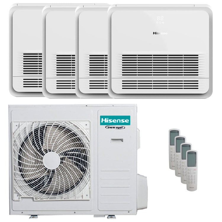 Condizionatore Hisense Console AKT quadri split 12000+12000+12000+12000 BTU inverter A++ unità esterna 10 kW 