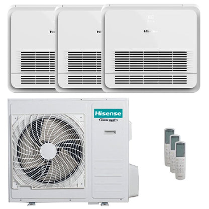 Condizionatore Hisense Console AKT trial split 12000+12000+18000 BTU inverter A++ unità esterna 10 kW 