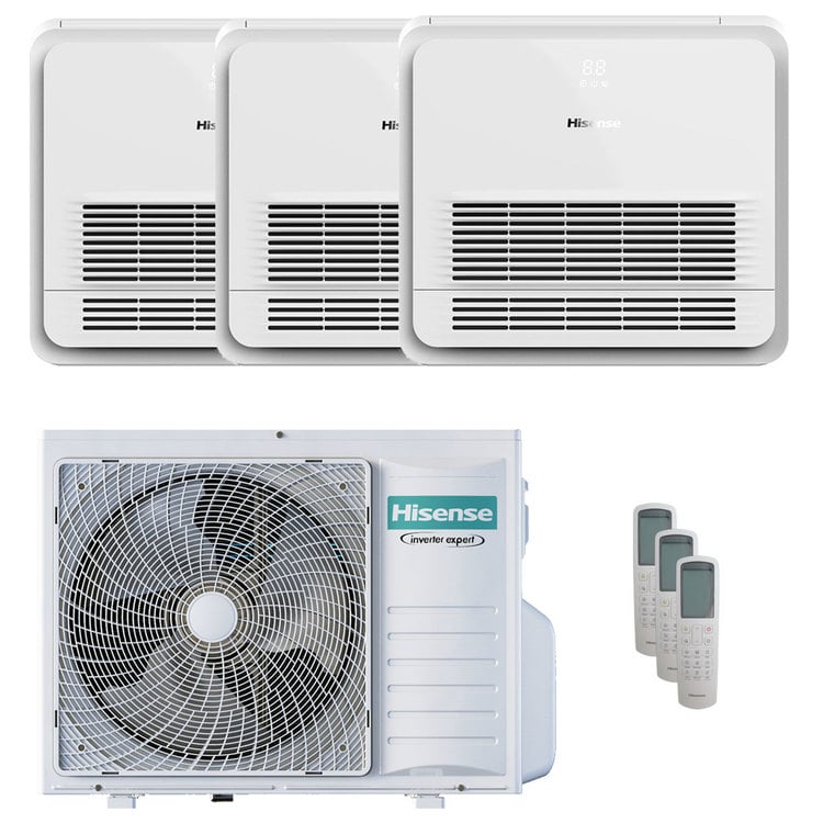 Condizionatore Hisense Console AKT trial split 9000+12000+18000 BTU inverter A++ unità esterna 8 kW 2023 