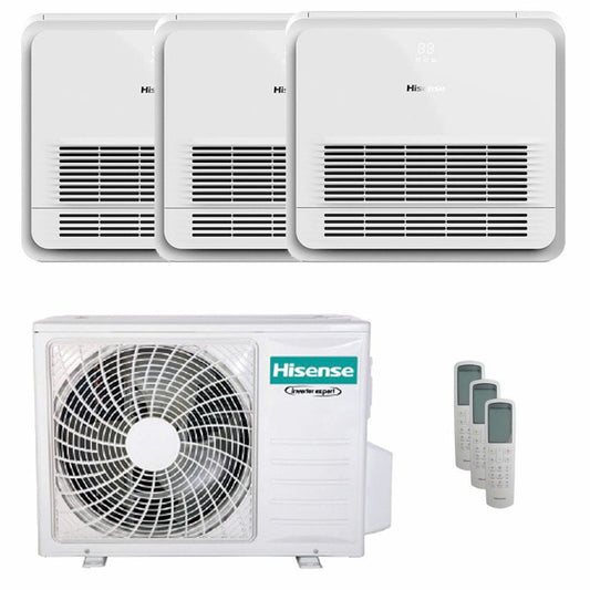 Condizionatore Hisense Console AKT trial split 9000+9000+12000 BTU inverter A++ unità esterna 7 kW 