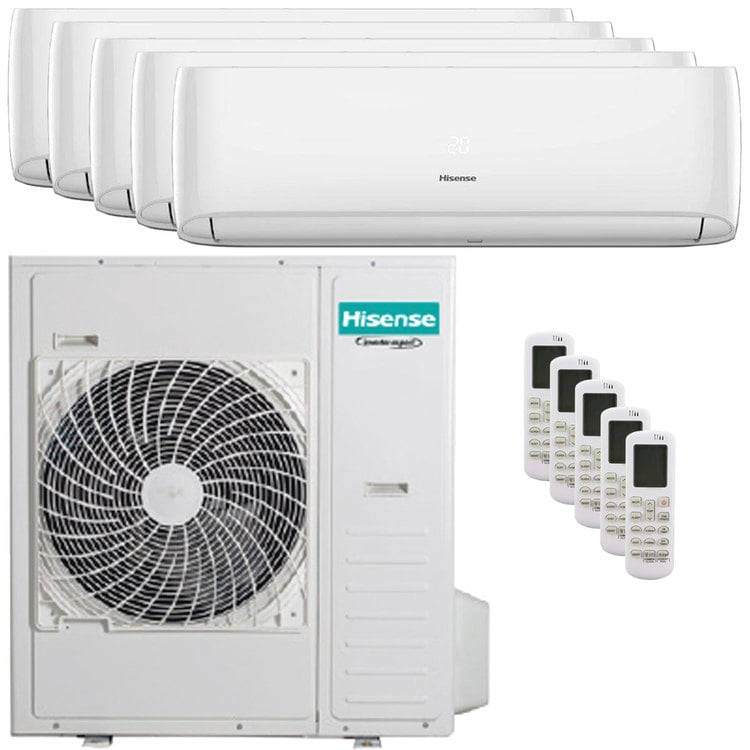 Condizionatore Hisense Hi-Comfort penta split 9000+9000+9000+9000+18000 BTU inverter wifi unità esterna 12,5 kW