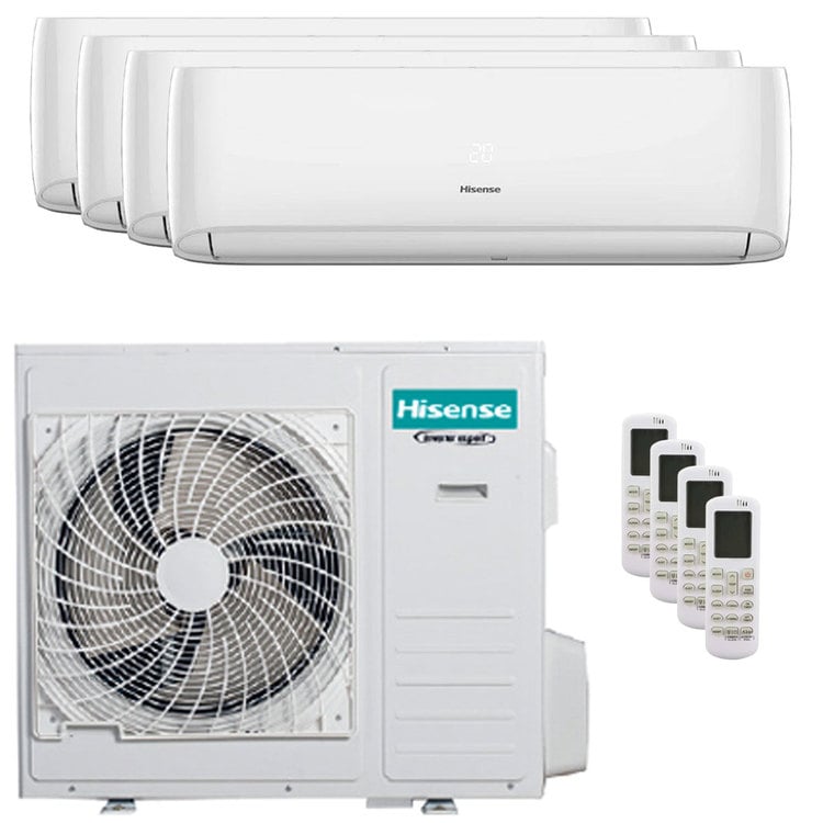 Condizionatore Hisense Hi-Comfort quadri split 12000+12000+12000+12000 BTU inverter A++ wifi unità esterna 10,0 kW