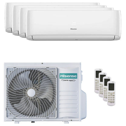 Condizionatore Hisense Hi-Comfort quadri split 7000+7000+12000+12000 BTU inverter A++ wifi unità esterna 8 kW 