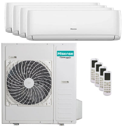 Condizionatore Hisense Hi-Comfort quadri split 7000+7000+9000+24000 BTU inverter wifi unità esterna 12,5 kW