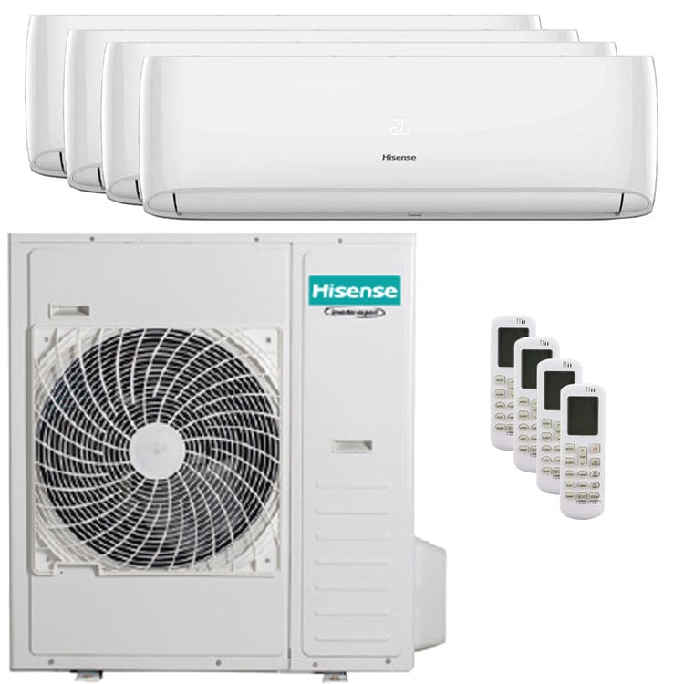 Condizionatore Hisense Hi-Comfort quadri split 9000+9000+9000+24000 BTU inverter wifi unità esterna 12,5 kW