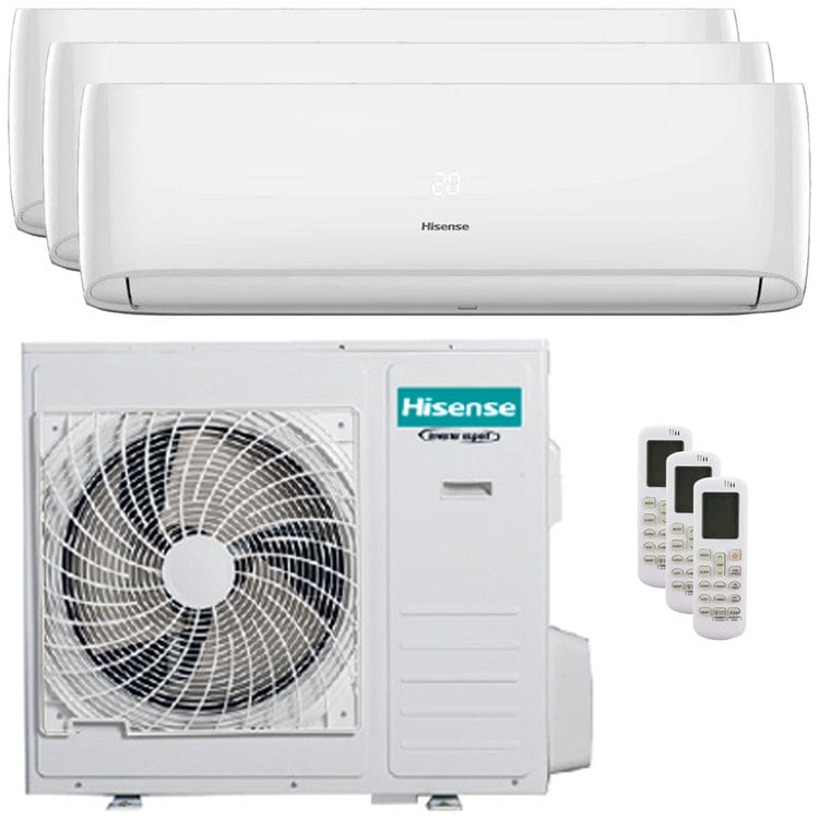 Condizionatore Hisense Hi-Comfort trial split 12000+12000+18000 BTU inverter A++ wifi unità esterna 10,0 kW