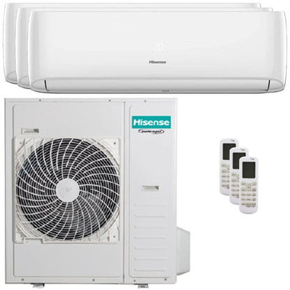 Condizionatore Hisense Hi-Comfort trial split 12000+12000+24000 BTU inverter wifi esterna 12,5 kW