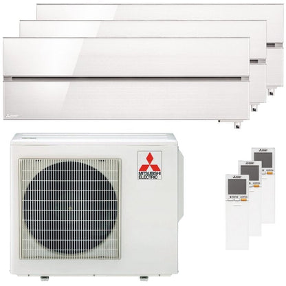 Condizionatore Mitsubishi Electric Kirigamine Style MSZ-LN trial split 9000+9000+12000 BTU inverter A++ wifi esterna 5,4 kW bianco