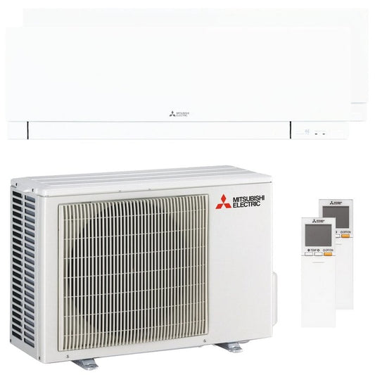 Condizionatore Mitsubishi Electric Kirigamine Zen MSZ-EF dual split 12000+12000 BTU inverter A++ wifi esterna 5,3 kW bianco