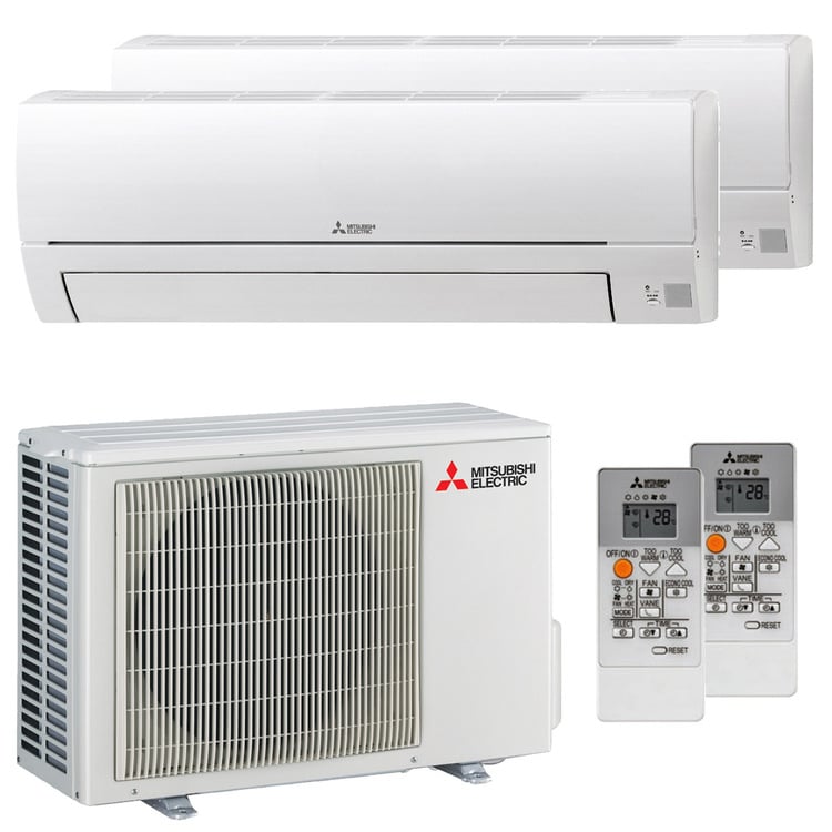 Condizionatore Mitsubishi Electric MSZ-HR dual split 12000+12000 BTU inverter A++ esterna 5,0 kW