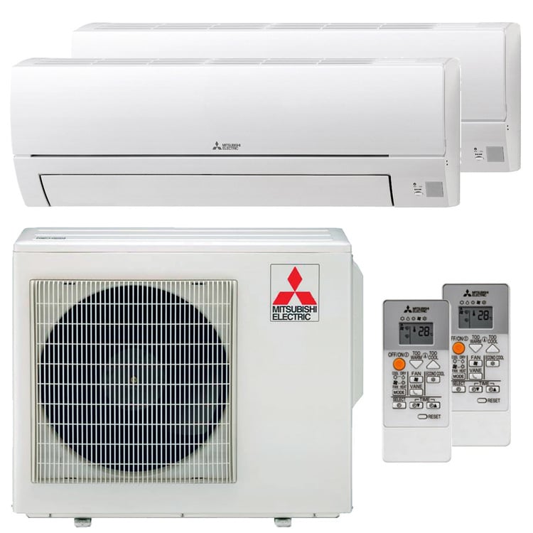 Condizionatore Mitsubishi Electric MSZ-HR dual split 12000+18000 BTU inverter A++ esterna 5,0 kW