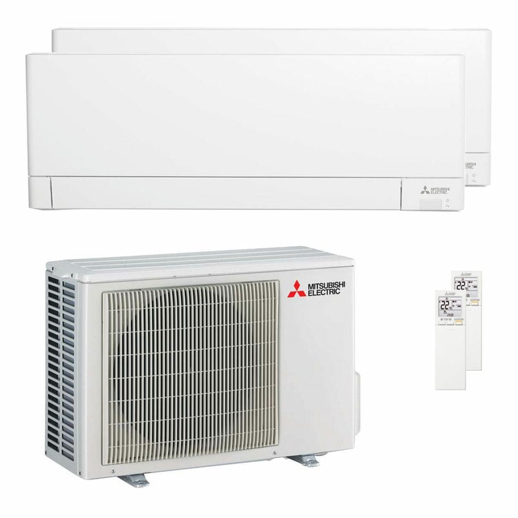 Condizionatore Mitsubishi Electric Serie AY dual split 12000+12000 BTU inverter A++ wifi unità esterna 5.3 kW