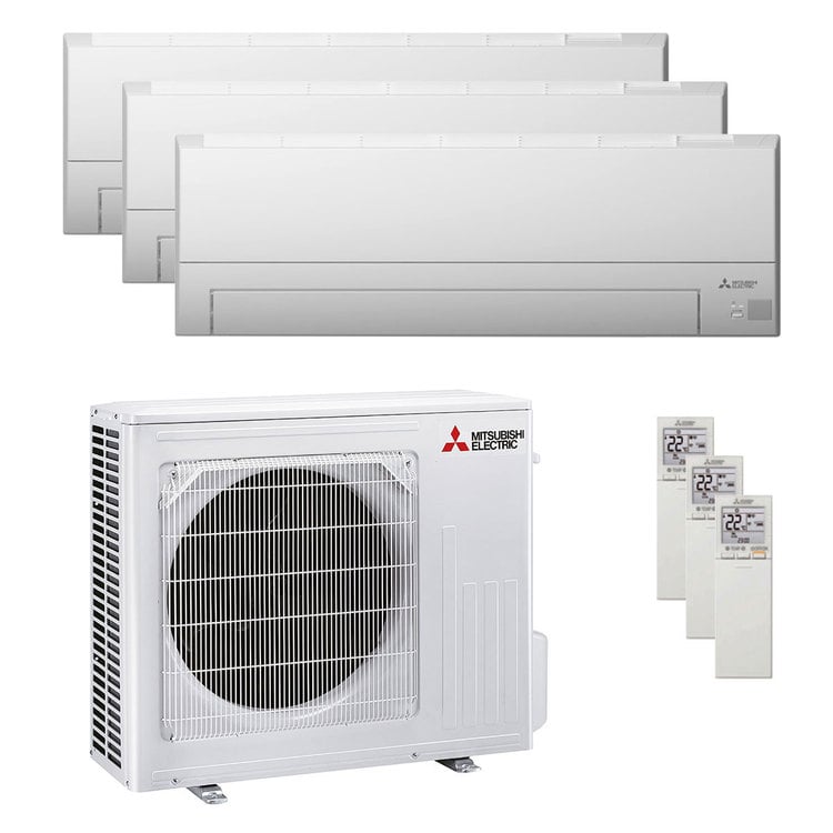 Condizionatore Mitsubishi Electric Serie BT trial split 9000+12000+12000 BTU R32 Inverter A++ WiFi unità esterna 5.4 kW